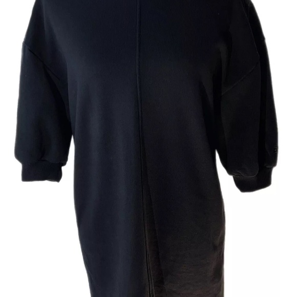 Everlane Puff Sleeve Organic Cotton Sweatshirt Dress Black Size XXS - Picture 5 of 12